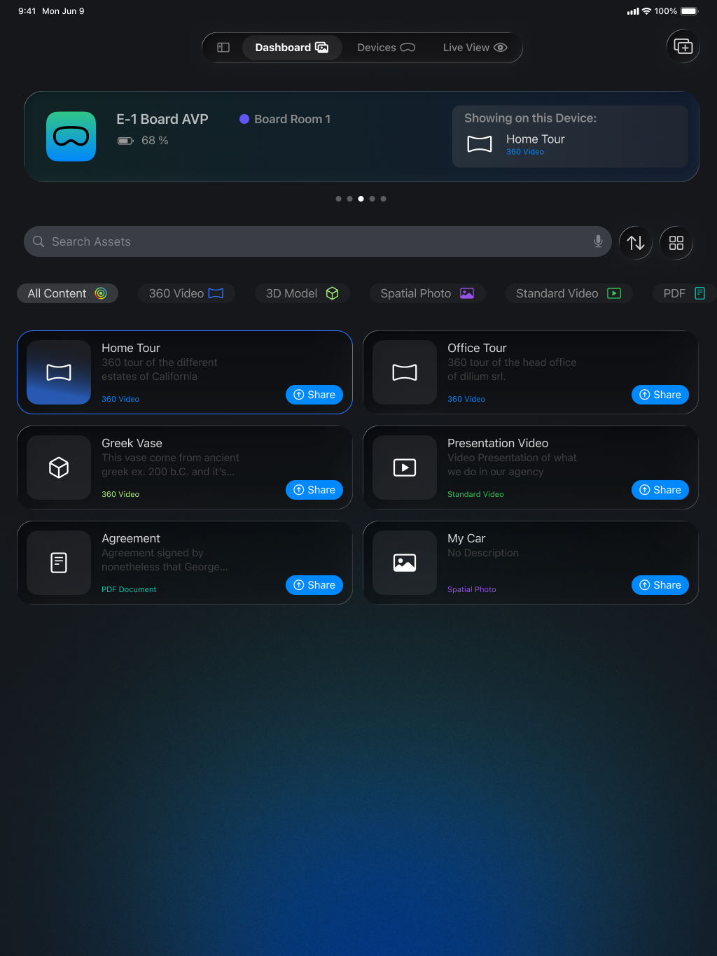 Open Companion and instantly connect to one or multiple and different Visors.