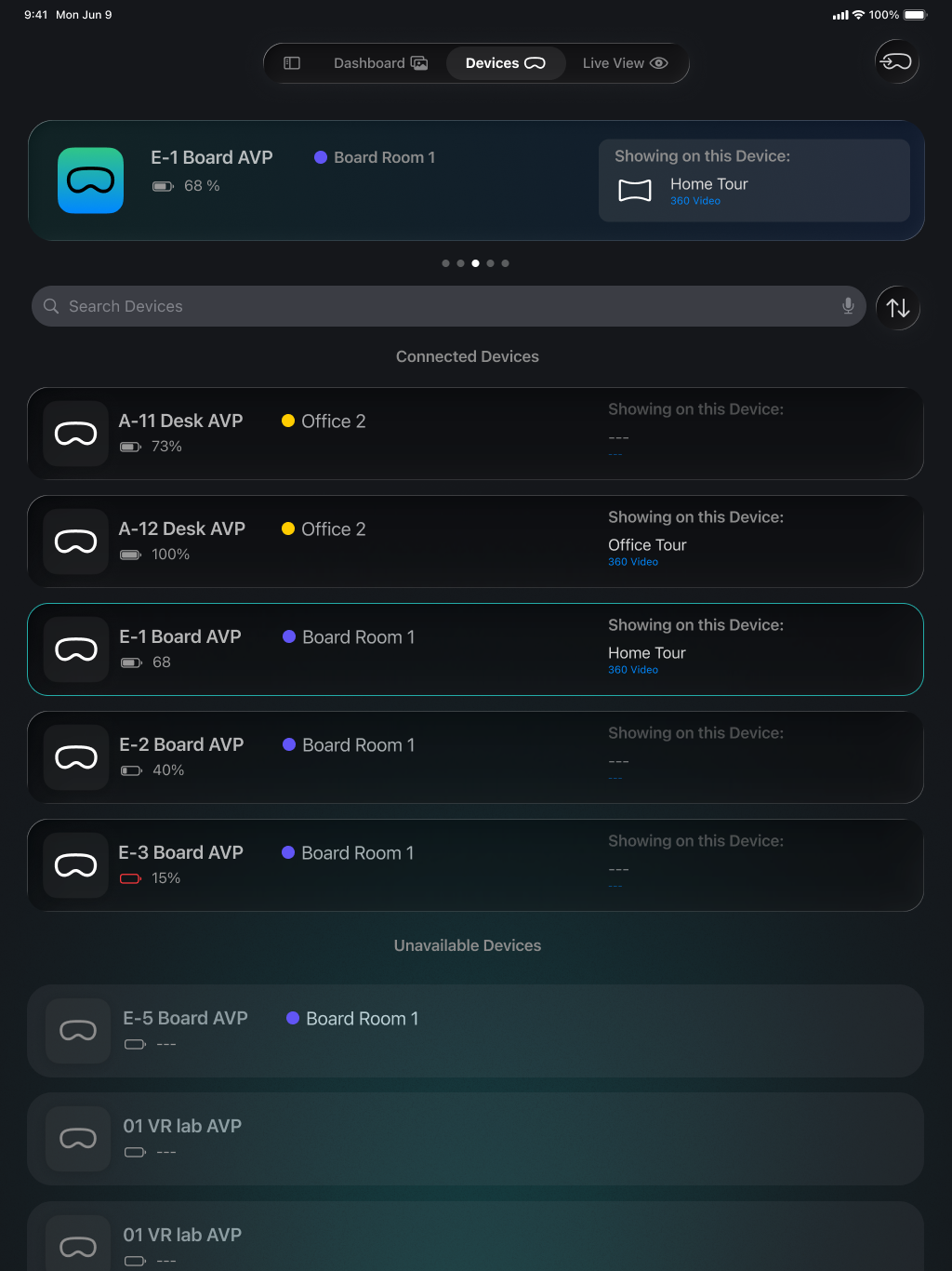 Choose the content you want, 360° video, spatial photo, 3D object and launch it with a tap.