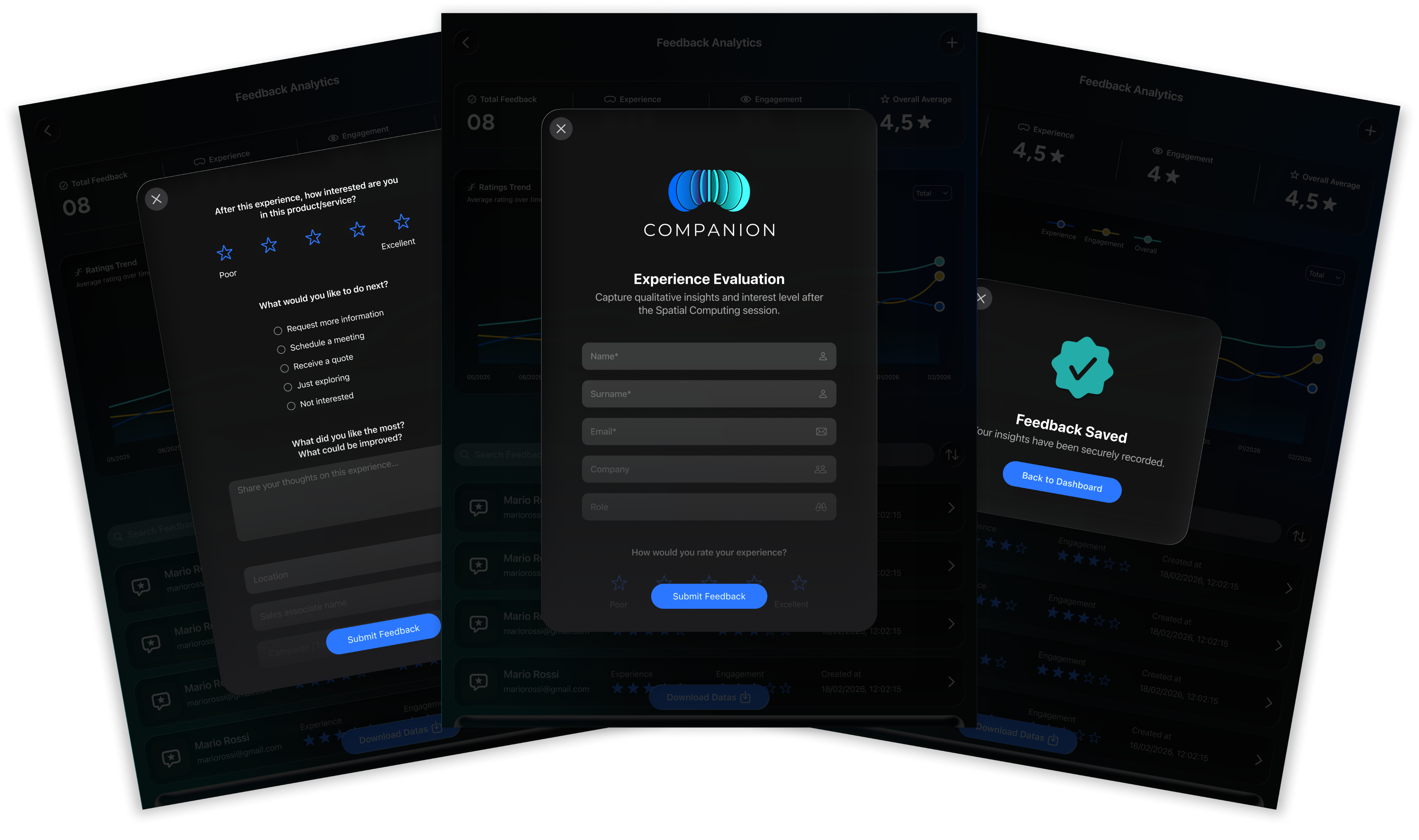 Adding and submitting feedback in the Spatial Companion app