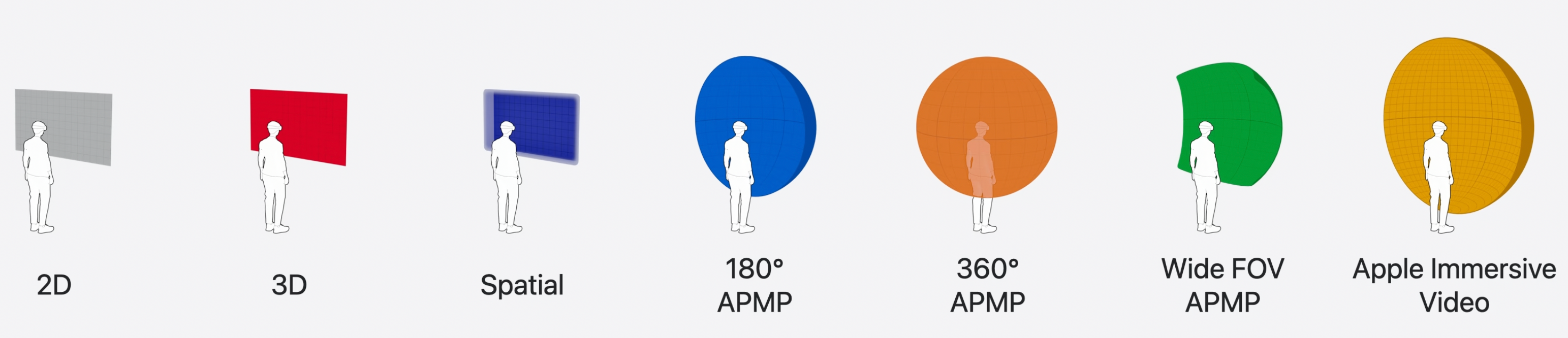 Overview of the video formats supported in Spatial Companion