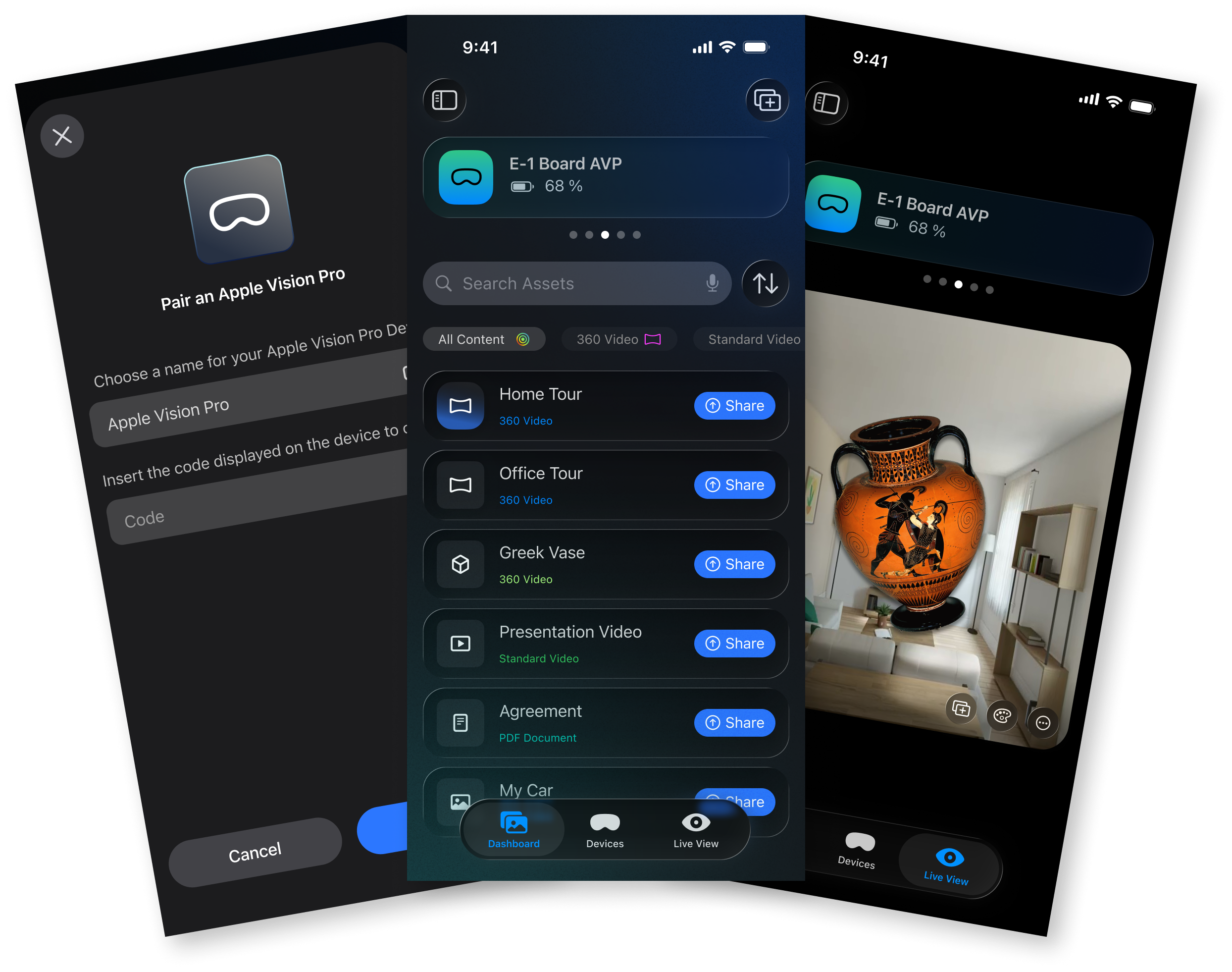Overview in the Spatial Companion app for iOS