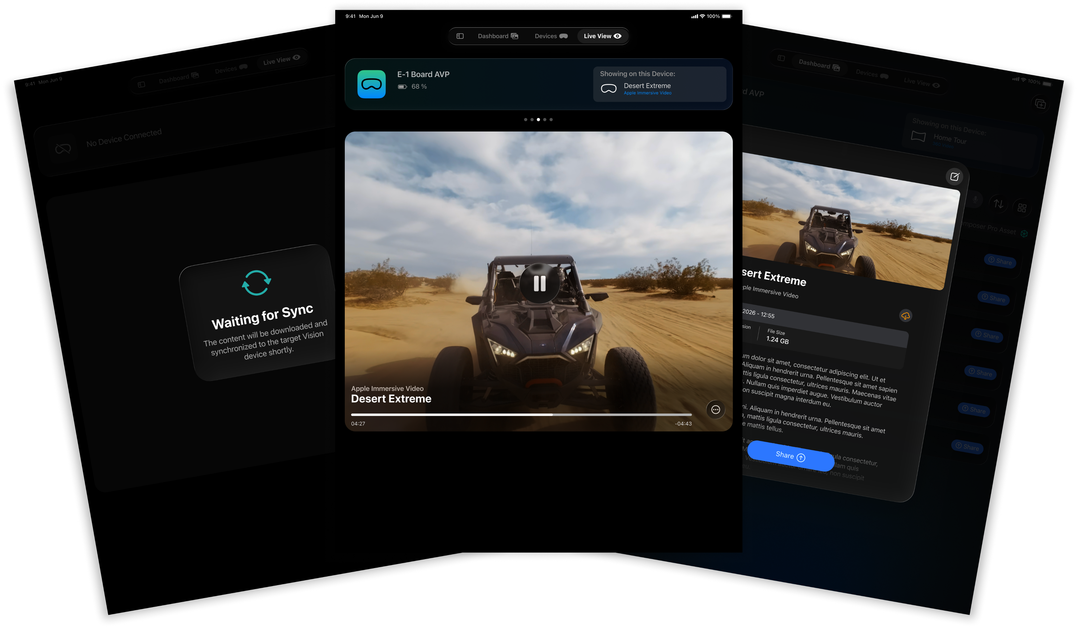 Live View in the Spatial Companion app for iPadOS